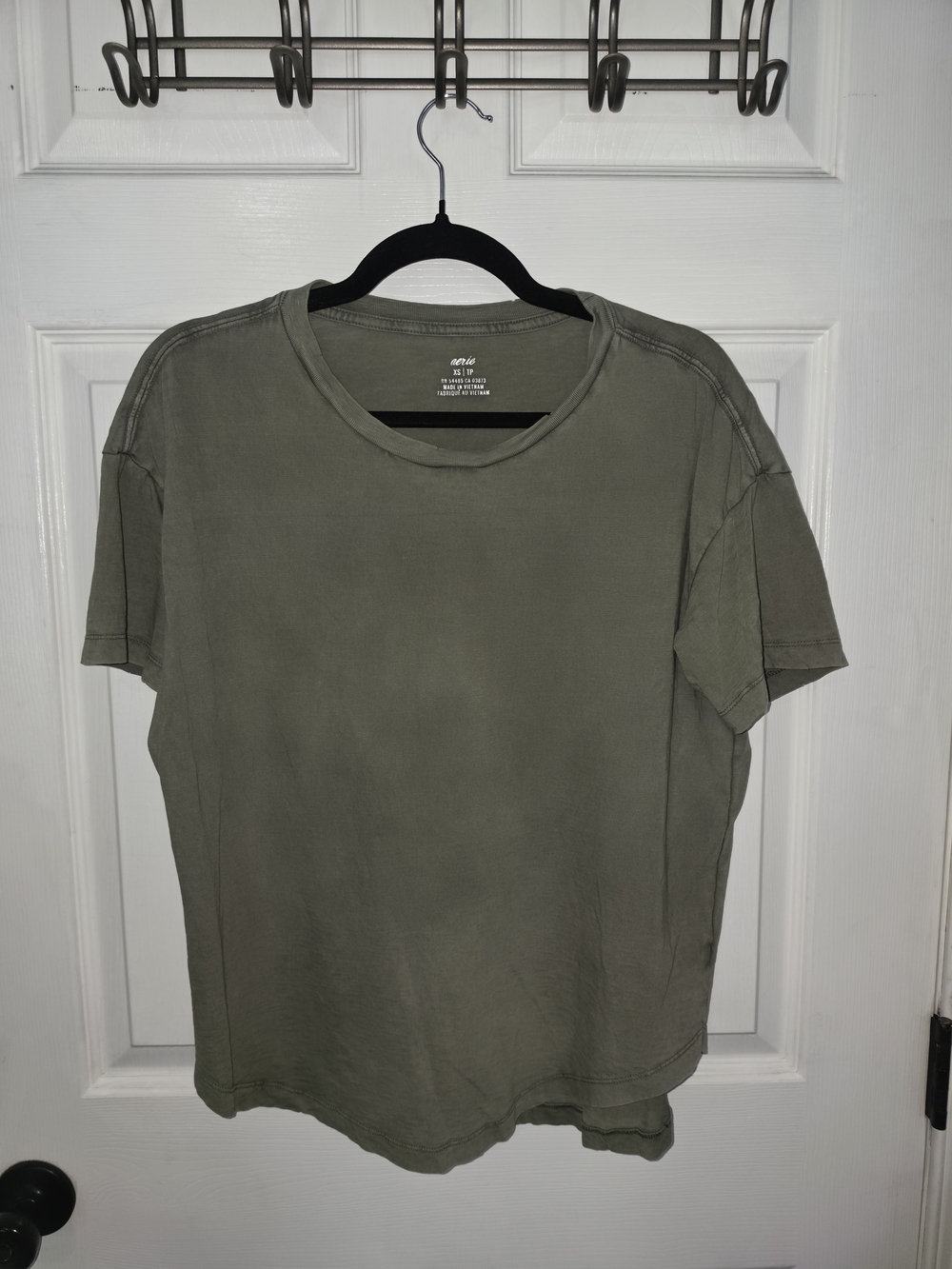 aerie Oversized Olive Green Crewneck Short Sleeve T-Shirt